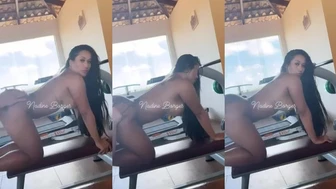 Nadine Borges gets fucked from behind in a sweaty gym session video