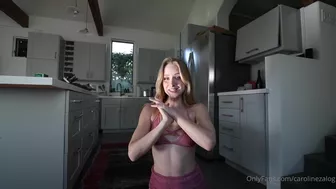 Caroline Zalog Amazing Pink Lingerie Try On Leaked Video