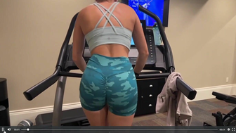 Christina Khalil Sexy Treadmill Ass Tease