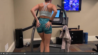 Christina Khalil Sexy Treadmill Ass Tease