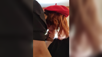 French girl blows colleague from work