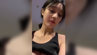 Gorgeous pretty asian girl with huge nipples rides dick