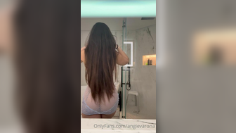 Angie Varona Wearing See Through Lingerie Showed Her Big Hard Boobs Onlyfans Leaked Tape