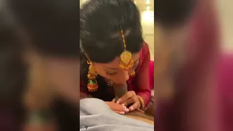 NRI Punjabi girl sucked boyfriend’s cock on the occasion of marriage
 Indian Video