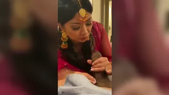 NRI Punjabi girl sucked boyfriend’s cock on the occasion of marriage
 Indian Video