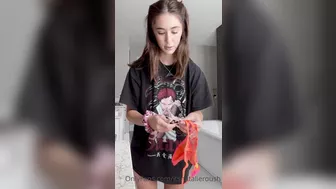 Natalie Roush Topless Orange Lingerie Try On Video Leaked