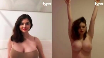 Gorgeous Curvy Babe With Huge Boobs Dancing and riding a Dildo Video