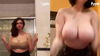 Gorgeous Curvy Babe With Huge Boobs Dancing and riding a Dildo Video