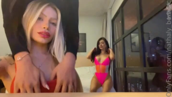 Nathaly Bertoncini and Her two Lesbian Friends Showing Off Their Tits Onlyfans Video