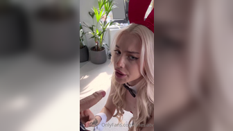 Ariesiatv Blonde Seductive Bunny Slut Gives Sloppy Blowjob To Boy At Chrismas Onlyfans Video