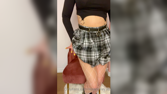 Myla Del Rey Horny Babe Stripteasing on the chair and Rubbing Pussy Onlyfans Video