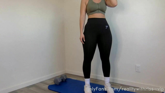 Realitywithriss.vip Blonde Babe With Curvy Booty Gym Workout Onlyfans Video