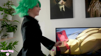 Amateur PAWG Tatsumaki Cosplay Enthusiast Perfectly Performs Blowjob, Deepthroat, Handjob, and Gets Banged