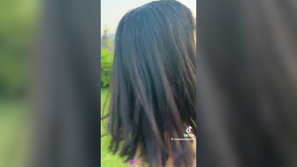Crislainechan Teen Girl Exposed Her Booty While Wearing Bikini at Outdoor Tiktok Video