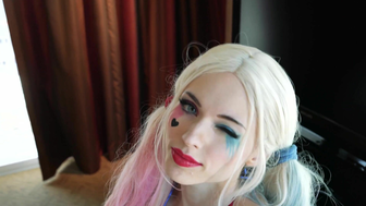 Amouranth Showing Her Tits and Booty Cheeks in Harleyquinn Cosplay Onlyfans Video